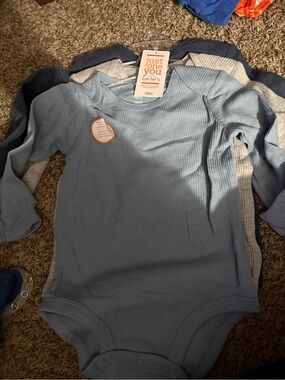Carter's Long-Sleeve Baby Onesies x3